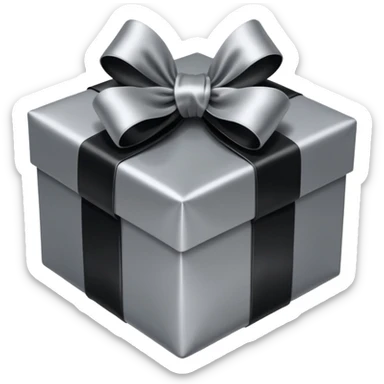 christmas present in black tones sticker