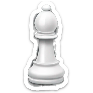 White chess pawn sticker