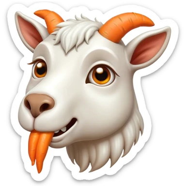 Crying goat is a carrot sticker