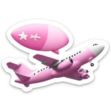 I want a pink world emoji and a pink plane sticker
