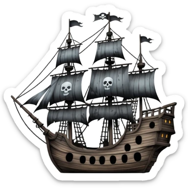 haunted Pirate Ship sticker