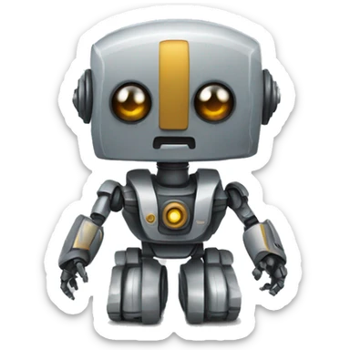 Robots peleano sticker