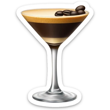 Espresso martini topped with three espresso beans sticker