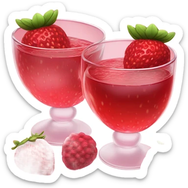 Strawberry and Raspberry romantic tea sticker