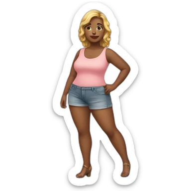 Femme grosse cuisses sticker