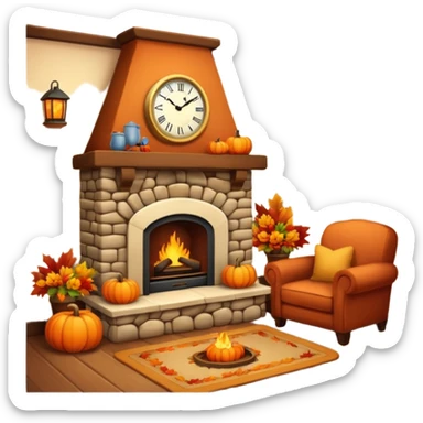 Cozy autumn home sticker