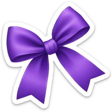 purple bow sticker