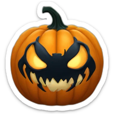 symbiote venom pumpkin sticker