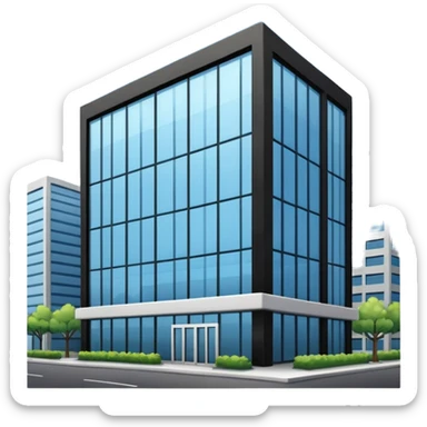 Corporate canteens as buildong outside view sticker