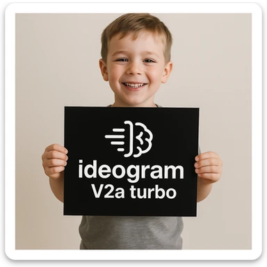 make image of a child holding a poster of this image sticker