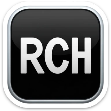 the word "RCH" on a sign with no other letters, words, or numbers sticker