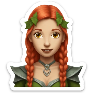red head elf fantasy woman sticker