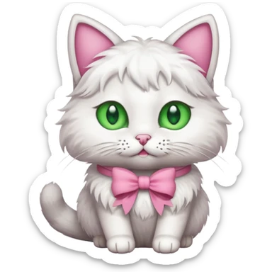 ℂ𝕒𝕥 𝕨𝕚𝕥𝕙 𝕒 𝕡𝕚𝕟𝕜 𝕓𝕠𝕨 𝕤𝕚𝕥𝕥𝕚𝕟𝕘 𝕕𝕠𝕨𝕟 sticker