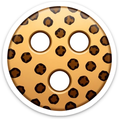 Leopard print circle with hole in the middle sticker