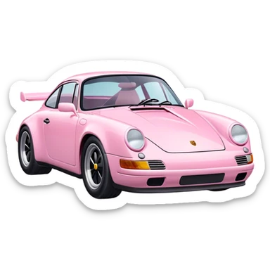 Pink pastel Porsche  sticker