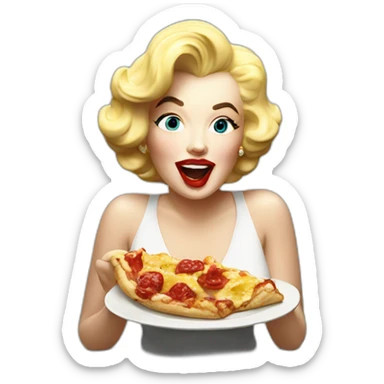 Marilyn monroe eating napolitana sticker