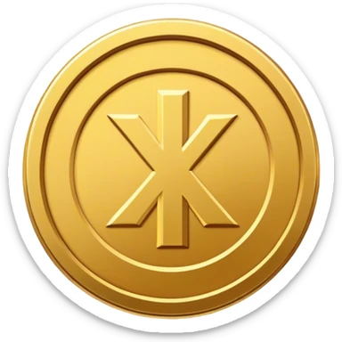 Create a round, golden coin emoji with a '₿' symbol, representing Bitcoin sticker