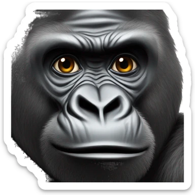 Gorilla in zoo sticker