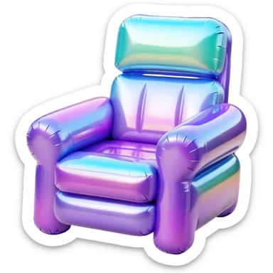 90’s Sparkly inflatable chair sticker