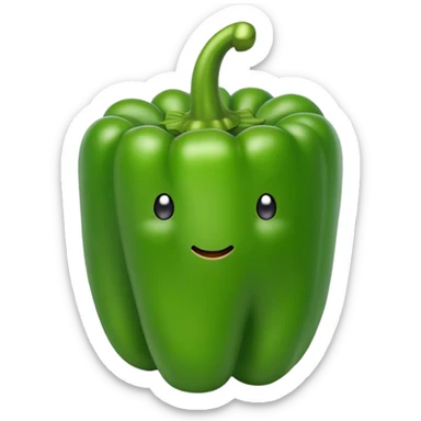 Green Bell pepper sticker
