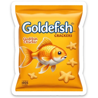 Package of the snack goldfish. sticker