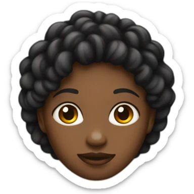 Fille noir avec des tresses sticker