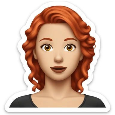 Scarlett Johansson red hair  sticker