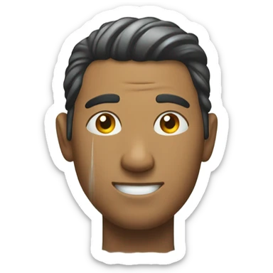 man taking shower sticker