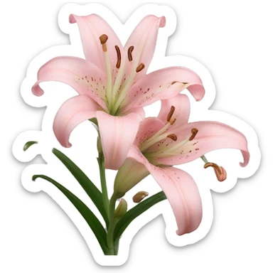 light pink lilium sticker