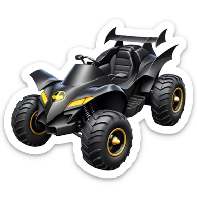 batmobile atv with a smile sticker