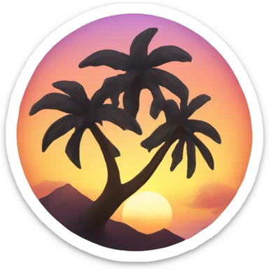 Sunset sticker