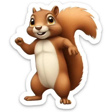 Squirrel with broken arm  sticker