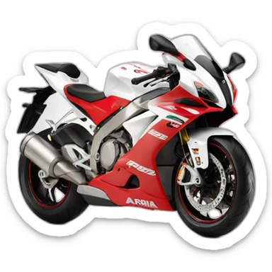 APRILIA RSV4 BLANC  ROUGE sticker