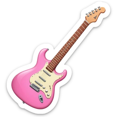 Guitar electric pink sticker