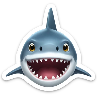 Shark with three tails sticker