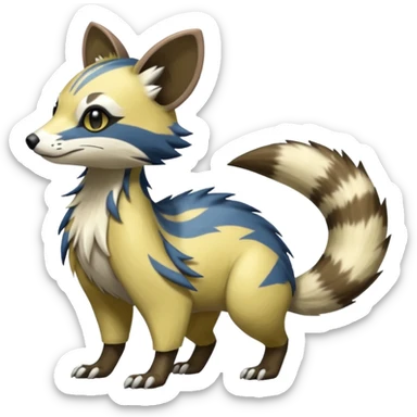 Civet-Electrike-Manectric-Genet-Furret-Fakemon-Pokémon-fusion-creature  sticker