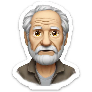 Tired old man sticker