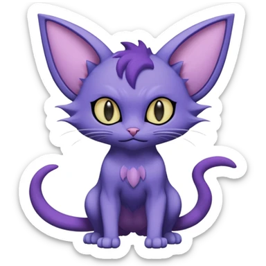 Purrloin-Noibat-Fakémon-hybrid-creature (full body)  sticker