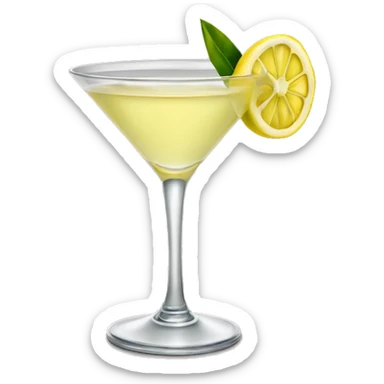 lemon drop drink in a martini glass sticker