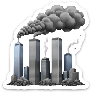 twin towers attack sticker