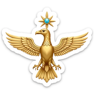 Simplified Faravahar with minimalist design sticker