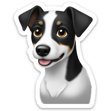 Black and white jack Russel  sticker