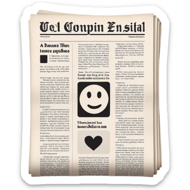newspaper coulm sticker