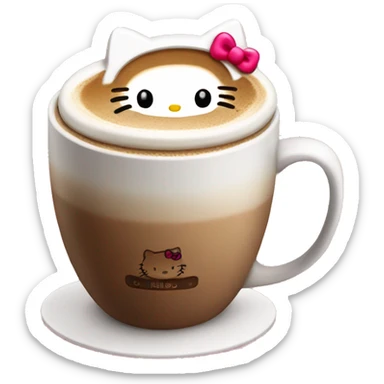 Hello kitty coffee  sticker