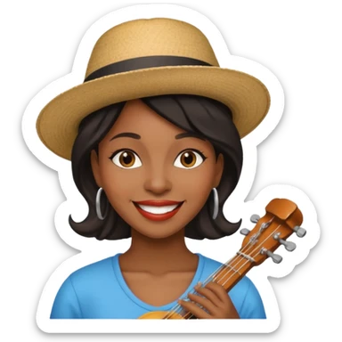 Street Music Performer black woman  sticker