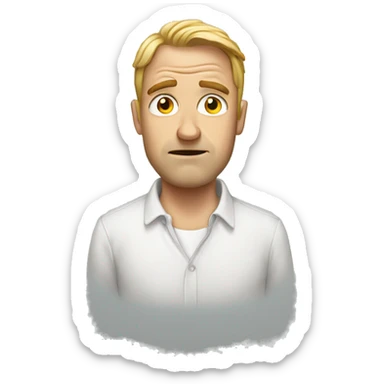 Grossed out white guy  sticker