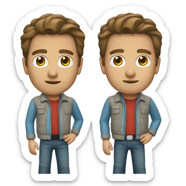 marty mcfly middle plan no rotation sticker