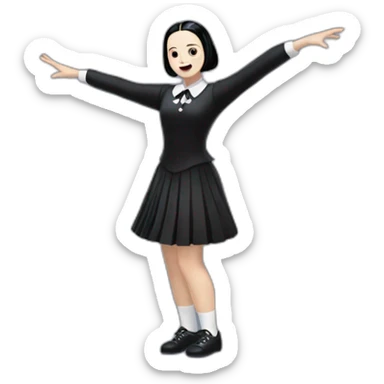 wednesday addams dancing sticker