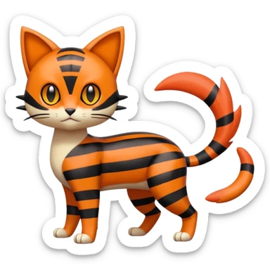 Liepard-Linoone-Litten-Skitty-Pokémon-fusion-creature (full body) sticker