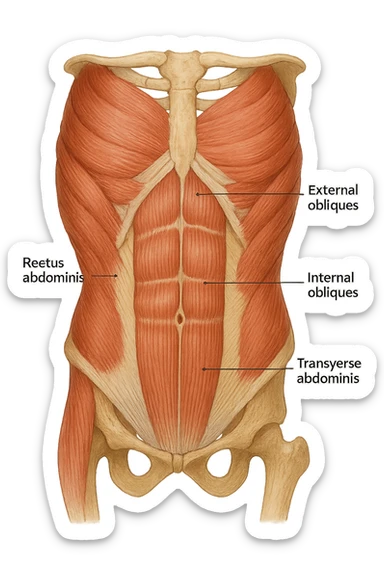 muscoli del core (addominali) sticker